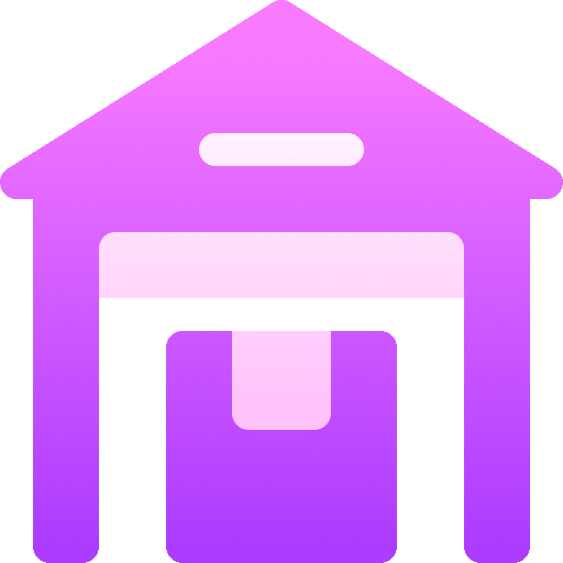 Warehouse shipping and delivery factory storage icon