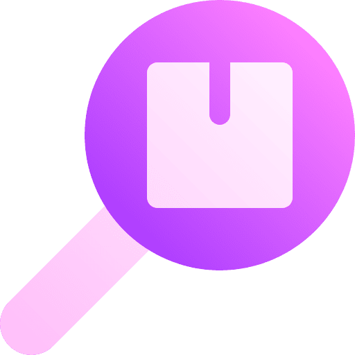 Inspection logistics delivery storage loupe icon Inspection logistics delivery storage loupe icon
