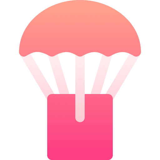 Parachute package parachute delivery icon Parachute package parachute delivery icon
