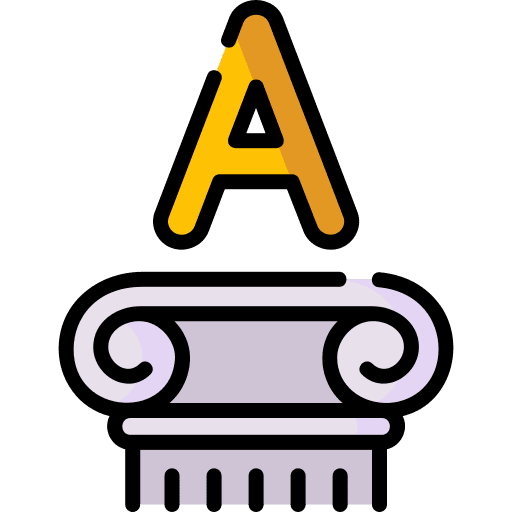 Alpha language alphabet education icon