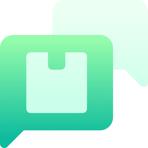 Chat box support logistic icon Chat box support logistic icon