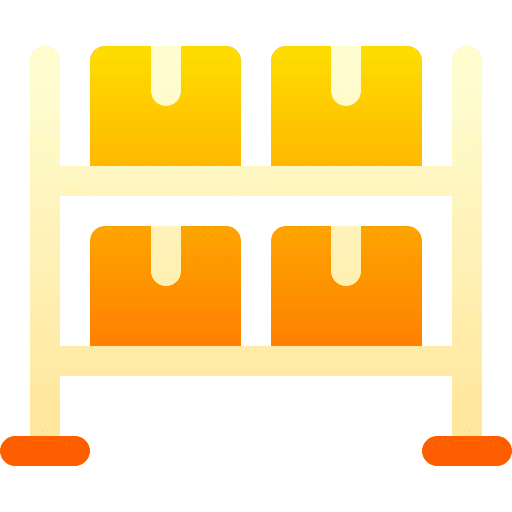 Shelf parcel delivery box storage icon Shelf parcel delivery box storage icon