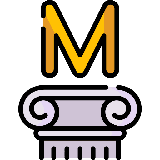 Mu language greek typography icon Mu language greek typography icon