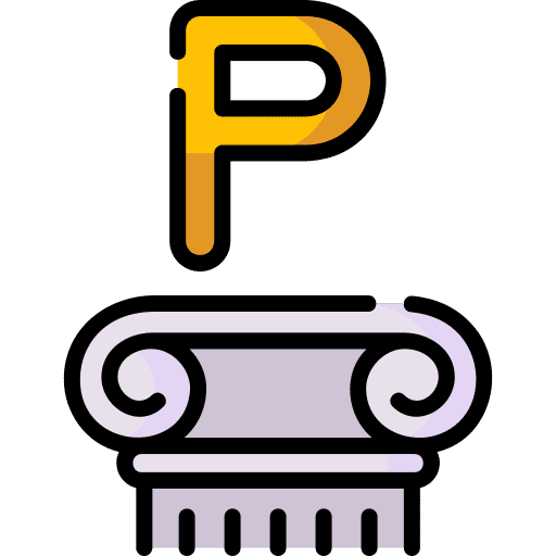 Rho column typography language icon Rho column typography language icon