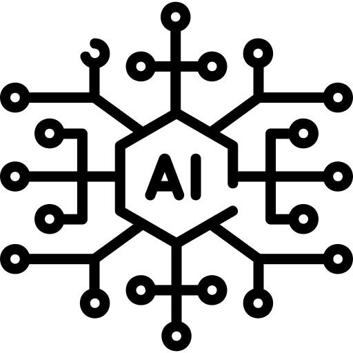 Artificial intelligence industry engineering ui icon