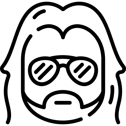 Man cyberpunk sunglasses agent icon