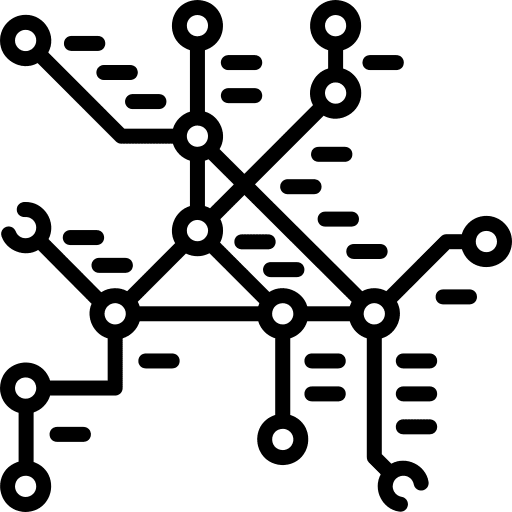 Underground maps and location line circle icon