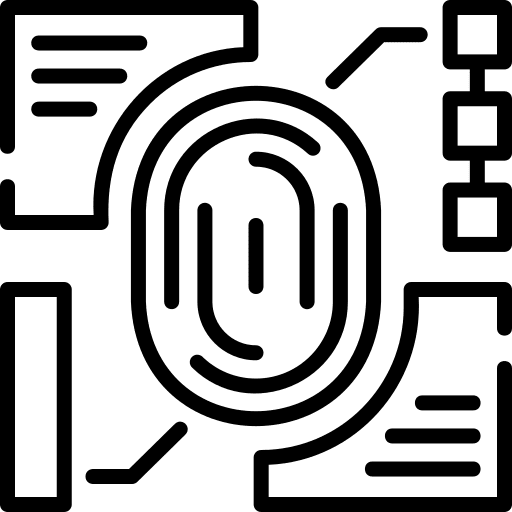 Biometric biometric identification security electronics icon Biometric biometric identification security electronics icon
