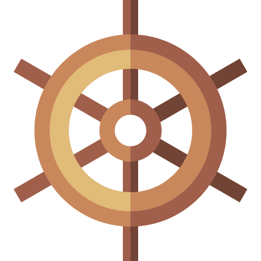Helm navigation transportation travel icon
