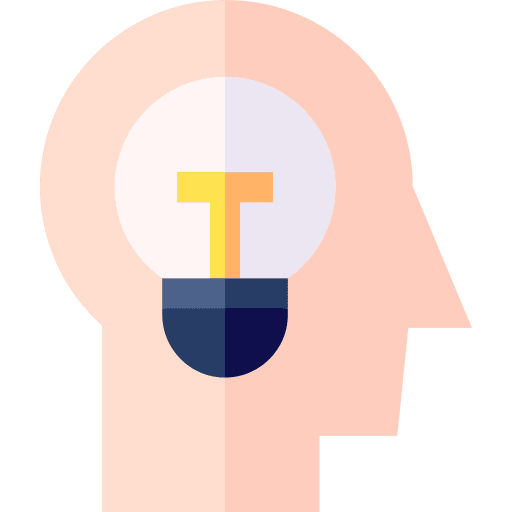 Idea head potential light bulb icon