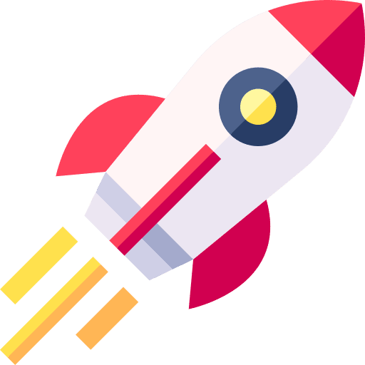 Rocket startup spaceship rocket icon