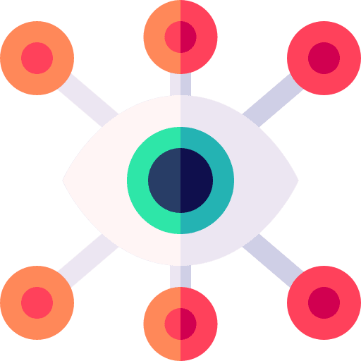 Vision eye dots operation icon