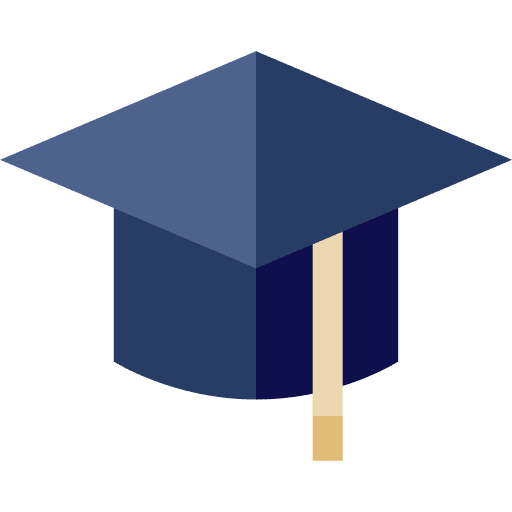 Graduation hat cap college school icon