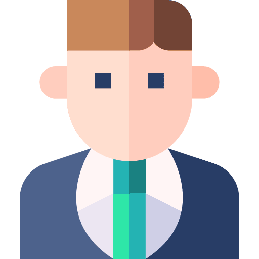 Leader caucasian avatar man icon