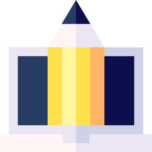 Pencil blogger writer communications icon