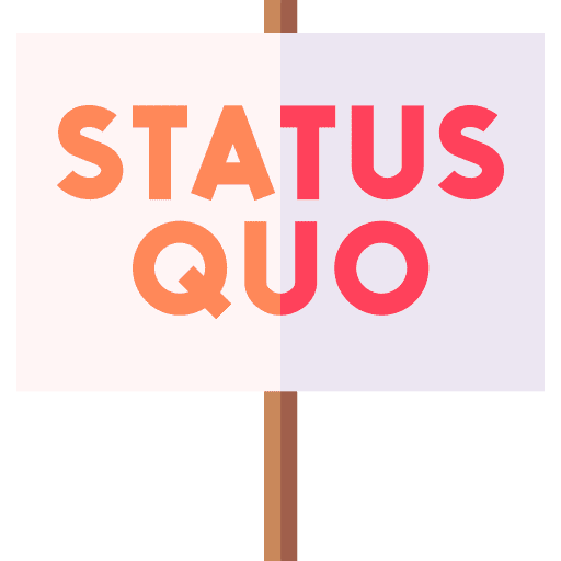 Status quo values signaling status quo icon