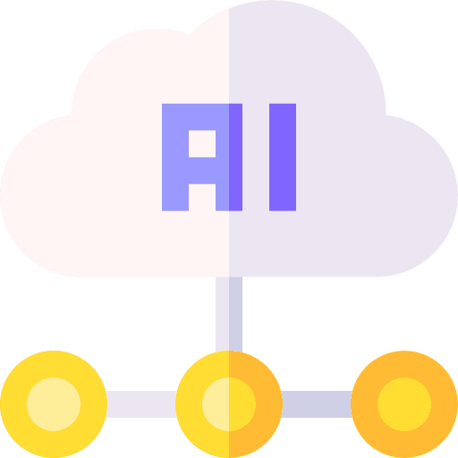 Artificial intelligence ai cloud artificial intelligence icon
