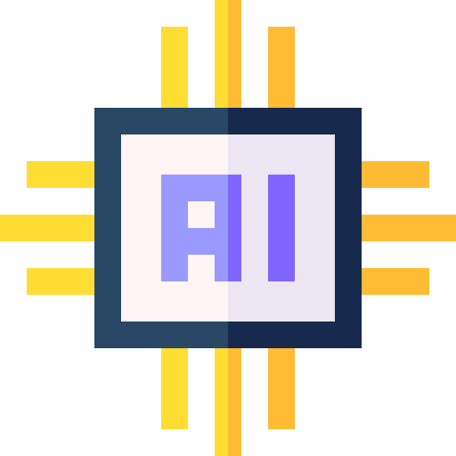 Artificial intelligence electronics technology chip icon