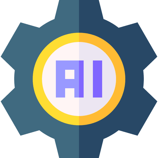 Artificial intelligence management configuration ai icon
