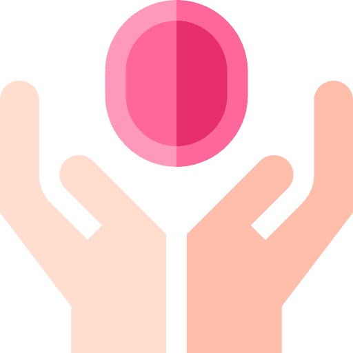 Brain hand education help icon Brain hand education help icon