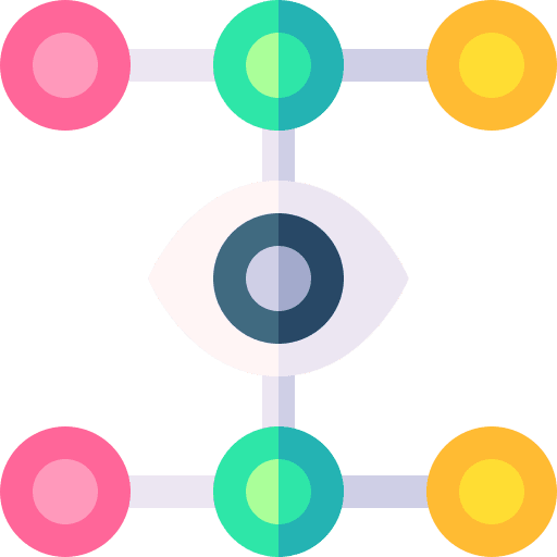 Network connection artificial intelligence technology icon