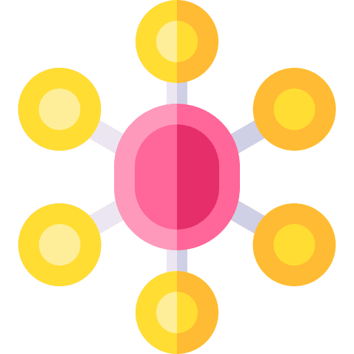Network connection technology ai icon