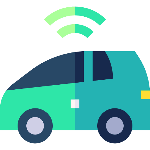 Smart car smart car wifi internet of things icon Smart car smart car wifi internet of things icon