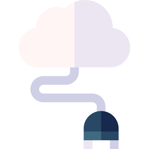 Cloud technology plug cloud computing icon Cloud technology plug cloud computing icon
