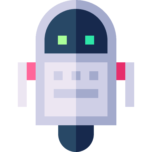 Robot futuristic ai science fiction icon Robot futuristic ai science fiction icon