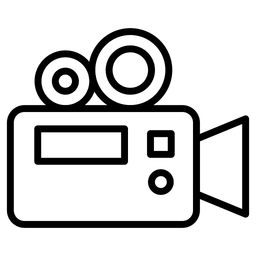 Movie camera entertainment video camera electronics icon