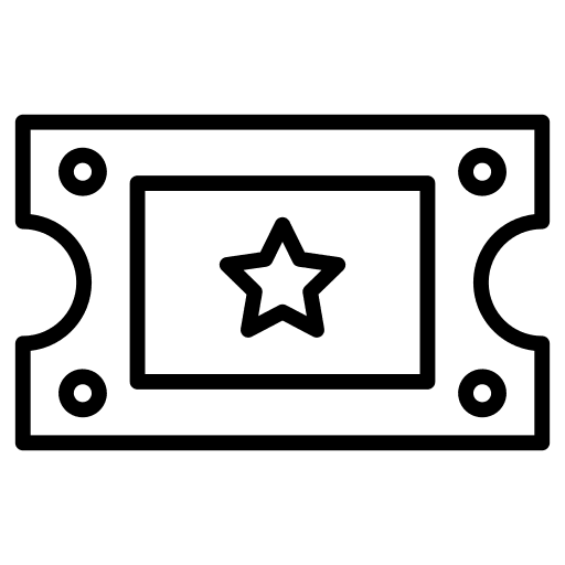 Movie ticket entertainment theatre film icon