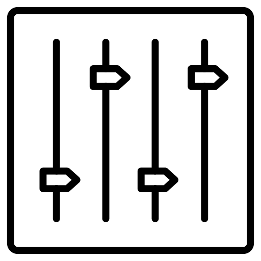 Volume control panel volume adjustment equalizer icon