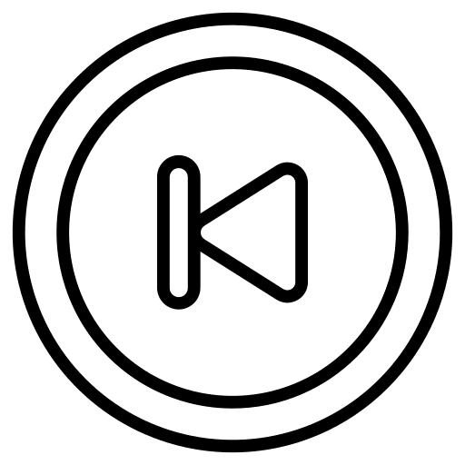 Backward direction back reverse icon Backward direction back reverse icon