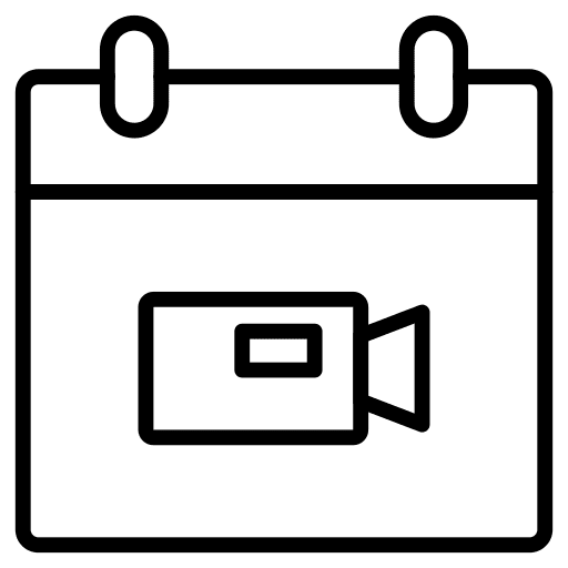 Calendar video schedule calendar icon Calendar video schedule calendar icon