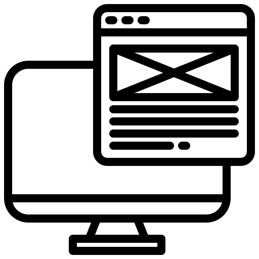 Website web design options interface icon