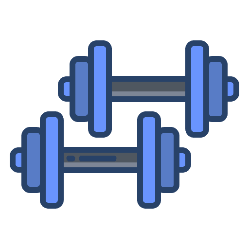 Dumbbel dumbbel crossfit sports and competition icon