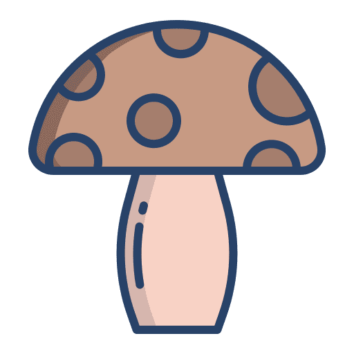 Mushroom allergen mushroom time and date icon
