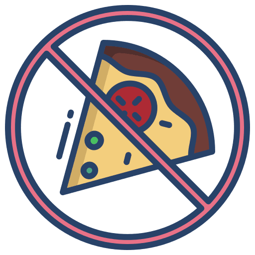 Pizza slice not allowed time and date pizza slice icon Pizza slice not allowed time and date pizza slice icon