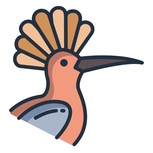 Hoopoe beak nature fauna icon