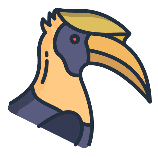 Hornbill ornithology zoology beak icon