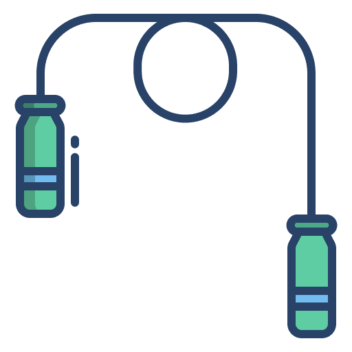Rope gym exercise training icon Rope gym exercise training icon