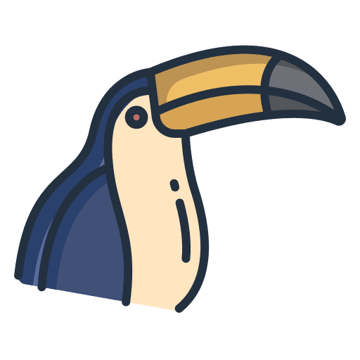 Toucan wild life bird animals icon