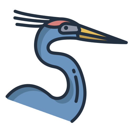 Heron bird animals beak icon Heron bird animals beak icon