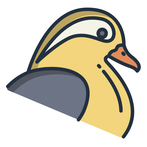 Mandarin face duck zoology icon Mandarin face duck zoology icon