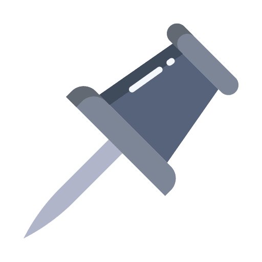 Pin stationery remember paper pin icon