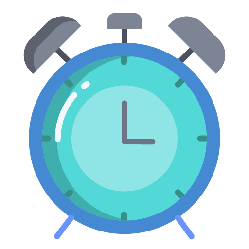 Clock time alarm clock icon
