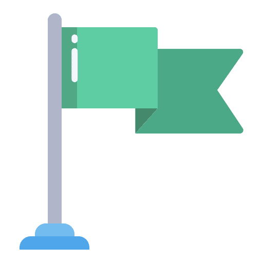 Flag pole flag destination icon