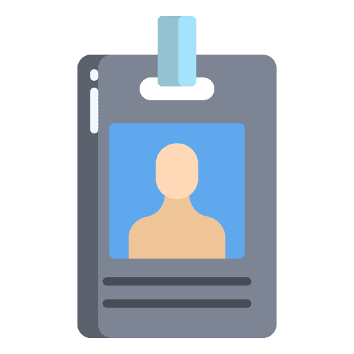Id card business card pay card identity icon