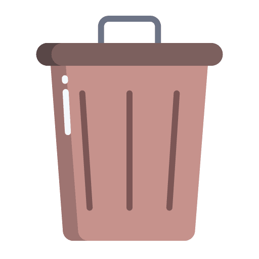Trash can bin ui icon