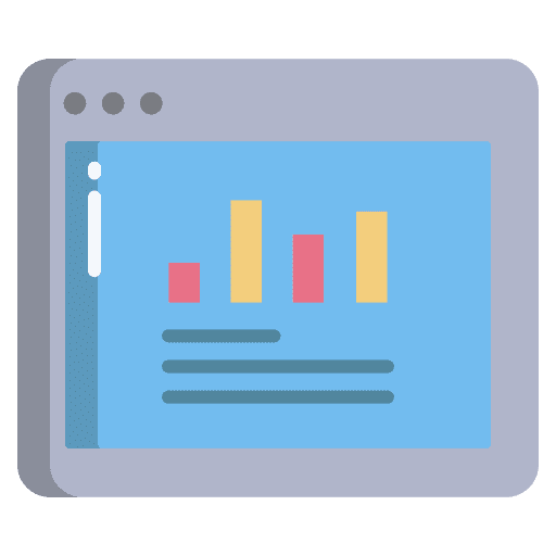 Web website business and finance graph icon
